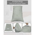 thumbnail image 6 of Sage Green Ombre Pillow Cases Standard Size Set of 2 - Microfiber Bed Throw Pillow Covers, Farmhouse Stripes Modern Abstract Art Decorative Lumbar Pillow Cover with Envelope Closure for Sofa 20"x26", 6 of 6