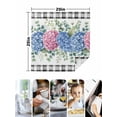thumbnail image 4 of Blue Pink Hydrangea Cloth Napkins Set of 4 Reusable Dinner Napkins, Eucalyptus Leaves Summer Botanical Plaid Cocktail Napkin Washable Table Napkins for Wedding/Holiday Party/Baby Shower 20"x20", 4 of 7