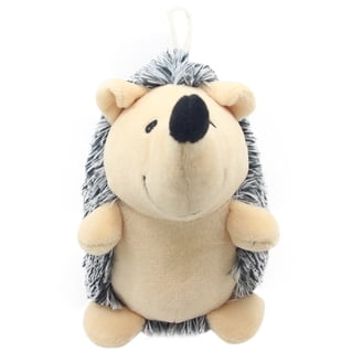 Snuggle Puppy Tiny Hedgehog Plush Dog Toy - Small Breed Squeaky Toy With TearBlok Tech (Yellow)