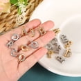thumbnail image 4 of Encanto de Letra de Rhinestone Uxcell, 16pcs 1.5mm Metal V Letra Alfabeto Colgante para Pulseras DIY, Plata, 4 of 7