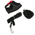 thumbnail image 4 of Arnés y correa para perros a prueba de fugas, ajustable, transpirable, cómodo, para pasear gatos, para perros pequeños, color negro, talla S, 4 of 14