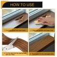 thumbnail image 5 of Uxcell Wood Grain Repair Tape 6 Inch x 33ft Self Adhesive Wood Repair Patch Tape Simulated Wood Floor Tape with Plastic Scraper for Tables Doors Windows Furniture, Dark Brown Wood, 5 of 7