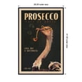 thumbnail image 5 of Kate and Laurel Framed Canvas Wall Art Print WG Deco Prosecco Ostrich by The Whiskey Ginger, 28 x 41 Sylvie Beaded Black Frame, Whimsical, Animal Art for Wall Decor, 5 of 8