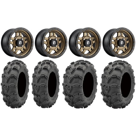 Fuel Anza Bronze 14 Wheels 27 Mud Lite XL Tires Polaris RZR XP 1000 / PRO XP / Ranger XP 900/1000