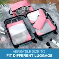 thumbnail image 2 of Livhil 6 Set Compression Packing Cubes for Suitcases, Packing Cubes for Travel Luggage Organizer Women, Pink, 2 of 7