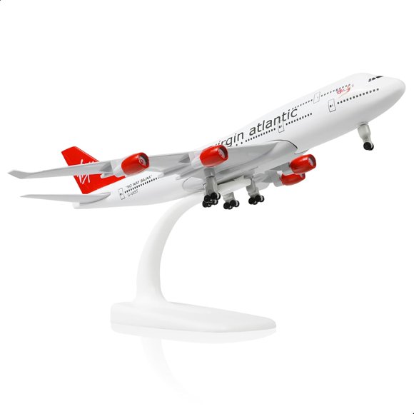 NUOTIE 747 Maquette d'Avion VAA -1/300 Boeing 747 Maquette d'Avion en Métal Moulé sous Pression pour Adulte (avec Support) Maquette de Compagnies Aériennes pour Amateurs d'Aviation Cadeaux Ou Exposition Collections -8 Pouces L