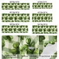 thumbnail image 3 of Kitchen Valances for Window, St Patrick's Day Irish Shamrock Leaf Light Filtering Rod Pocket Valance Curtain, Green Black Buffalo Plaid Short Curtains Window Topper for Bedroom Living Room 54x18in, 3 of 9