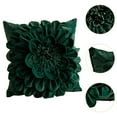 thumbnail image 6 of menolana 3D Flower Throw Pillow Cover ,Xmas Cushion Floral Cover ,19.69 x19.69 inch Flowers Pillow Case for Festival ,Couch Decoration Green Square, 6 of 8