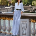 thumbnail image 2 of QATAINLAV White Sequins Jumpsuits for Women Dressy V Neck Wide Leg Onesie Pants Fashion Glitter Evening Party Outfits XL, 2 of 8