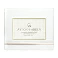 thumbnail image 7 of Aston & Arden Sateen 4-Piece Sheet Set (Full Bed Size), Luxury 600 Thread Count, Silky Sateen Cotton, Pristine White with Fine Baratta Embroidered 3-Stripe Hem, Fawn Beige, 7 of 7