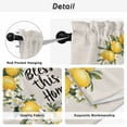 thumbnail image 5 of Summer Lemon Kitchen Curtains, Farmhouse Country Vintage Linen Texture Light Filtering Window Curtain Panels, 2Pcs Rod Pocket Window Treatments Set for Study Room Bathroom Bedroom 52x54 Inches, 5 of 9