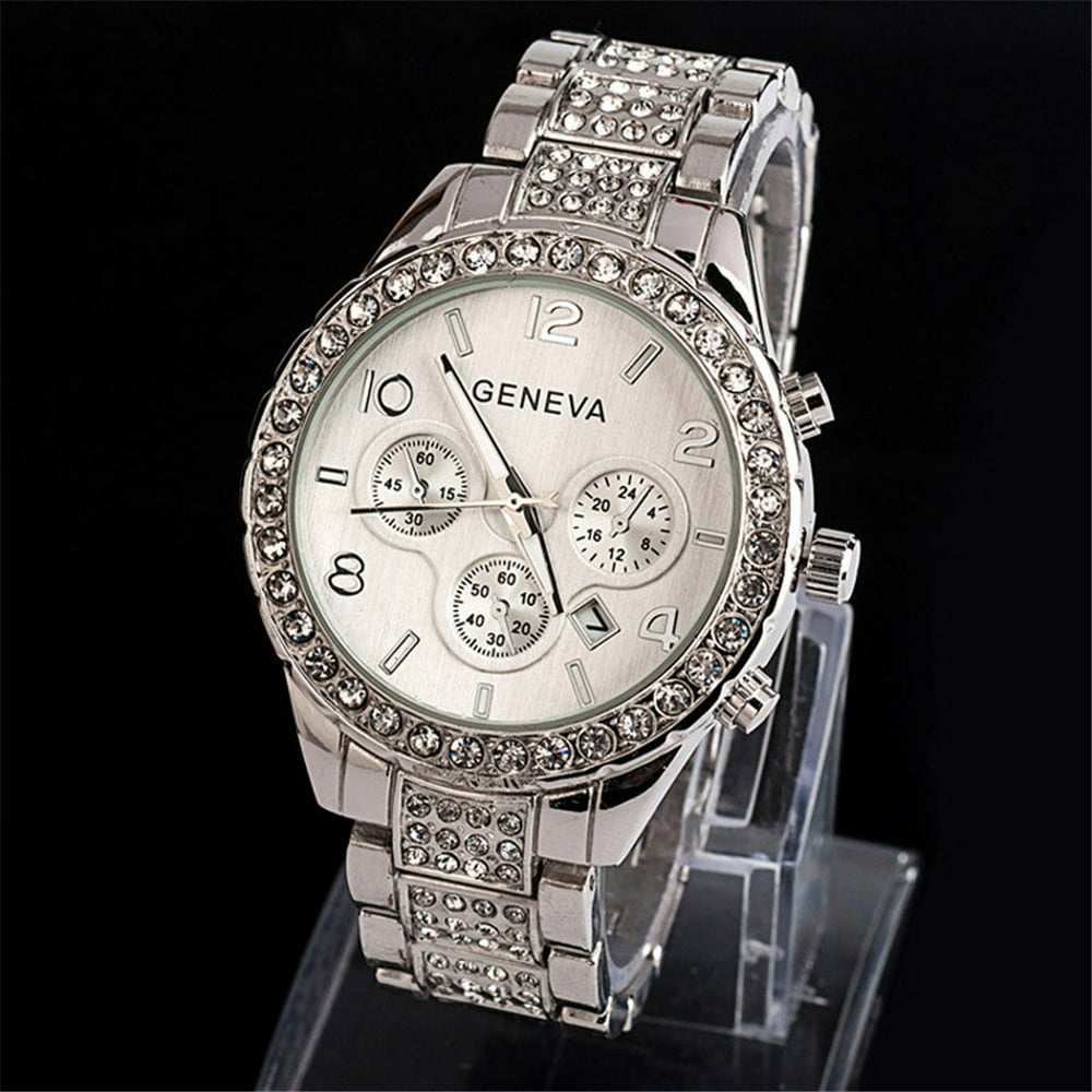 Yiwula Geneva Women Fashion Luxury Crystal Quartz Watch