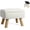 White, variant on BTY Blue Teddy Fabric Storage Ottoman, 2-in-1 Stool with Lift Top and Hidden Compartment | Plush Upholstered Bench for Living Room, Bedroom, and Entryway
