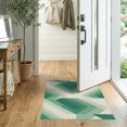 thumbnail image 2 of ODIKA Cream Geometric Ombre Angular Minimalist Block Print Covering Stain Resistant Thin Throw for Entryway, Kitchen, Laundry Room, 2 of 7