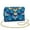 Bohemian Flower Print Blue, variant on Peacock Floral Butterfly Womens Casual Crossbody Bags Small Sling Bag for Women PU Leather Cross Body Purse Lightweight Stain-Resistant Travel Shoulder Bag