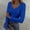 ^Blue, variant on Hot Sale!! Womens Long Sleeve V Neck Ribbed Knit Fitted Casual Tops Tee Slim Basic Shirt Womens Long Sleeve V Neck Ribbed Knit Casual Tops Tee Slim Basic Shirt Wh1 S