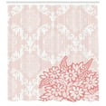thumbnail image 3 of Ambesonne Coral Shower Curtain, Antique Royal Bouquet, 69"Wx84"L, Coral Pale Pink, 3 of 3