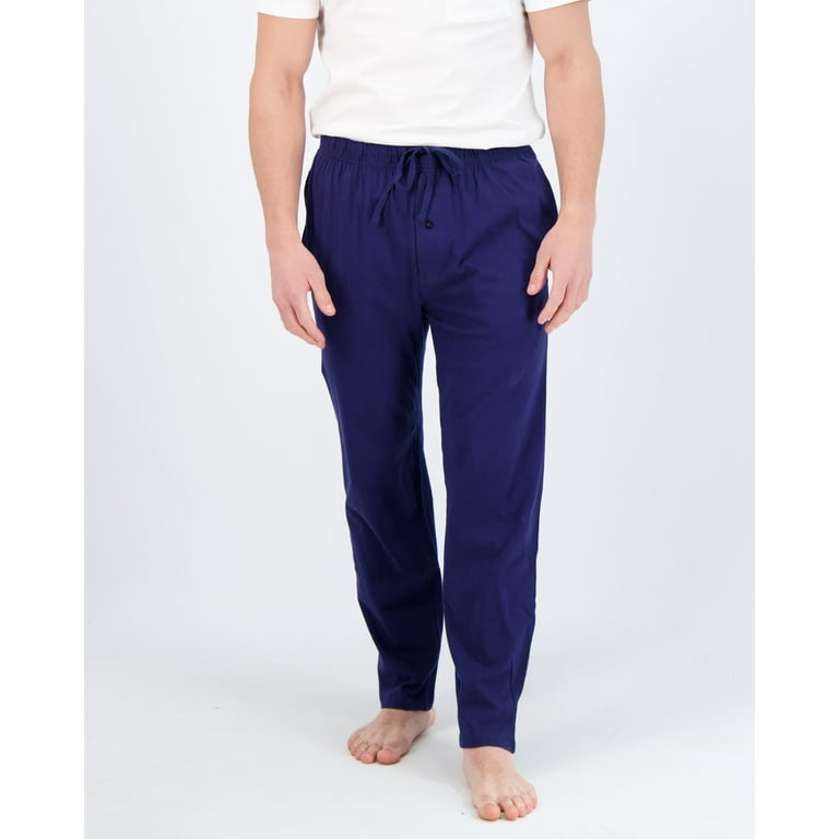 Real Essentials Men's 4-Pack Cotton Sleep Pants, Sizes S-3XL, Mens Pajamas  