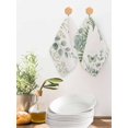 thumbnail image 2 of Spring Eucalyptus Kitchen Dish Towels for Drying Dishes Set of 3, Garden Botanical Leaves Butterflies Waffle Weave Microfiber Hand Tea Bathroom Towels Quick Dry & Absorbent Towel 12x12, 2 of 7