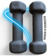 thumbnail image 2 of Infinité Par de Mancuernas de Neopreno 1kg IF-MN1-BLK, 2 of 5