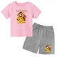 thumbnail image 3 of Conjunto de 2 piezas de camiseta y pantalones cortos con estampado de El Rey León Simba para niños y adolescentes, ropa informal de manga corta, traje de moda, 3 of 5