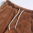 thumbnail image 7 of Men's Fleece Plush Loungewear Sets Bottoms Botton up Casual Jogging Gym Suit Jacket Coffee M, 7 of 7