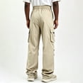 thumbnail image 3 of Men Wide Leg Cargo Jogger Pants Multi Storage Pockets Breathable Sports Workout Pants S-XXL, 3 of 8