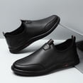 thumbnail image 3 of Men's Brown Full Grain Leather Slip-On Comfort Walking Casual Shoes, 3 of 5