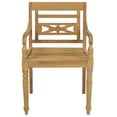 thumbnail image 6 of vidaXL 2x Solid Teak Wood Batavia Chair with Multi Color Cushions Garden Seat, 6 of 142