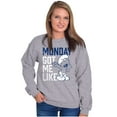 thumbnail image 4 of Sleepy Smurf Monday Got Me Like Funny Sweatshirt for Men or Women Brisco Brands S, 4 of 6