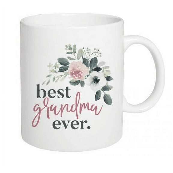 Best Grandma Ever White 5.5 x 4.5 Ceramic 15 Ounce Coffee Mug