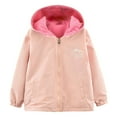 thumbnail image 2 of XXWXYD Girls Windbreaker Jacket Thermal Lined for Spring Fall Winter, Double-Layer Windproof Coat for Middle Large Kids, Multi-Season Outerwear 4-14Y, 2 of 9