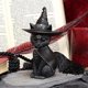 thumbnail image 1 of Nemesis Now Purrah Witches Hat - Figura de gato oculto, color negro, 13,5 cm, 1 of 2