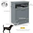 thumbnail image 3 of PawHut Station d'Alimentation pour Animaux Armoire de Rangement, Conteneur de Rangement, Gris, 3 of 10