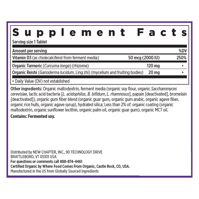 New Chapter Fermented Vitamin D3 2000 IU, 30 Tablets photo 6