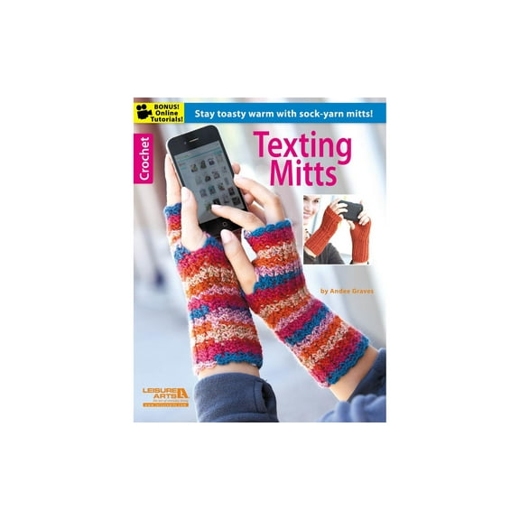 Leisure Arts Texting Mitts Crochet Book