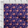 thumbnail image 2 of oneOone Cotton Flex Dark Blue Fabric Florals Sewing Material Print Fabric By The Yard 40 Inch Wide, 2 of 4