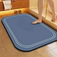 thumbnail image 2 of Diatomite Bath Mat 16x24 Inches Water Absorbent Non-Slip Floor Mat for Bathroom Sink Toilet Drying Quick Dry Blue Modern Decor, 2 of 6