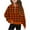 Orange, variant on lkfuzj Girls Half Zip Sweatshirt Long Sleeve Pullover Crop Tops Kids Loose Lightweight Plaid Tops Fashion Spring Clothes - Blue