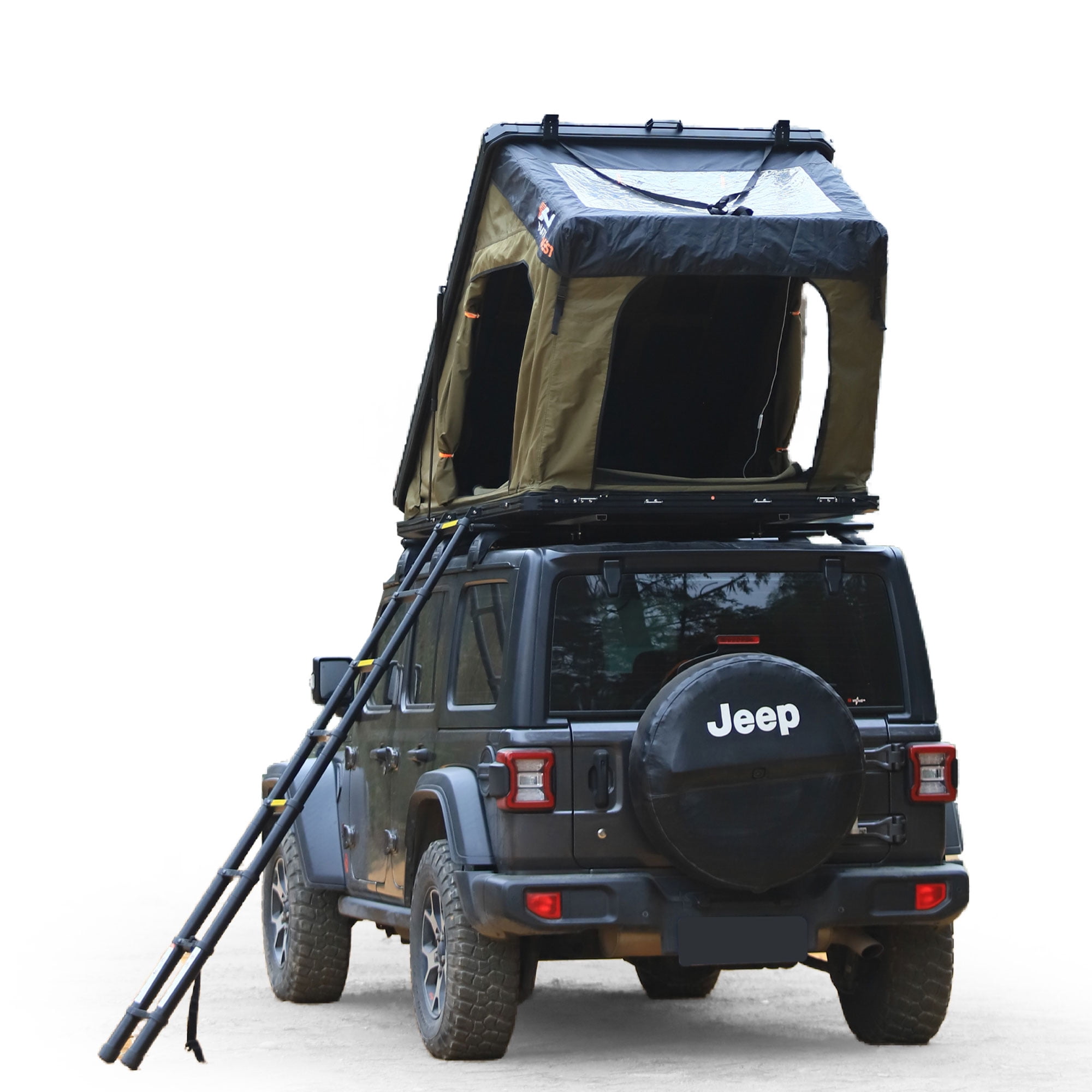 Naturnest Rooftop Tent Hardshell, Polaris 2 Aluminium Roof Top Tent with Skyview Window & LED Stripe Light for Suv Jeep Truck Camping