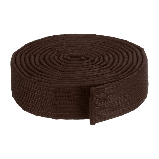 Uxcell 1.5"x6.5Ft 2m Cotton Judo Colored Ranking Belt, Brown