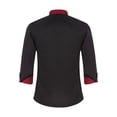 thumbnail image 3 of zdhoor Adult Unisex Men Long Sleeve Chef Coat Jacket Kitchen Cooking Uniforms Hotel Restaurant Black 3XL, 3 of 5