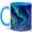 Blue, variant on Northern Lights 11oz Ceramic Mug, Aurora Mountain Night Art