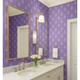 thumbnail image 3 of S4Sassy Peel and Stick Wall Covering, Floral Buti Print Removable - Asian Style Walls Mural, Instant Wall Makeover for Bathroom, Closet Interior - Self-Adhesive Wallpaper Vinyl - Purple, 25"x360", 3 of 9