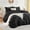 Black, variant on Taupe Boho Ruffle Comforter King Size,Shabby Chic Ruffle Bedding Set,2 Layers Ruffles Fluffy Vintage Comforter Home Decor,Farmhouse 3 Pcs Microfiber Lightweight Quilt Set for Women Girls