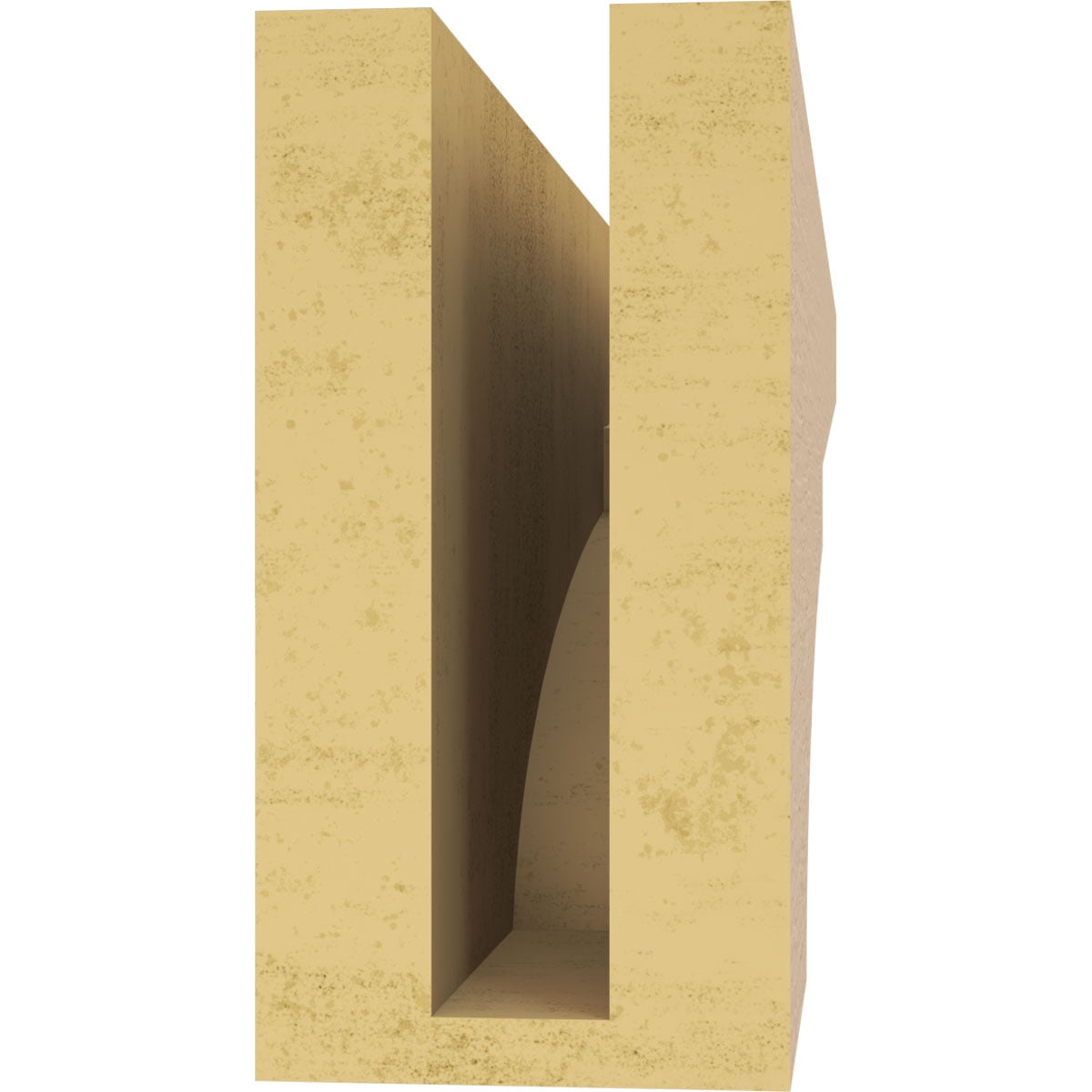 3"W x 18"D x 6"H Thin Monterey Rough Cedar Woodgrain TimberThane Corbel, Primed Tan