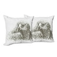 thumbnail image 6 of Ambesonne Black White Throw Pillow Cover 2 Pack, Eagle Wildlife Art, 20", Black White, 6 of 6