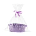 thumbnail image 2 of Cesta de regalo de canasta tejida de pequeña cesta de algodón Decoración del hogar Vacío con bolsa de regalo Púrpura, 2 of 8