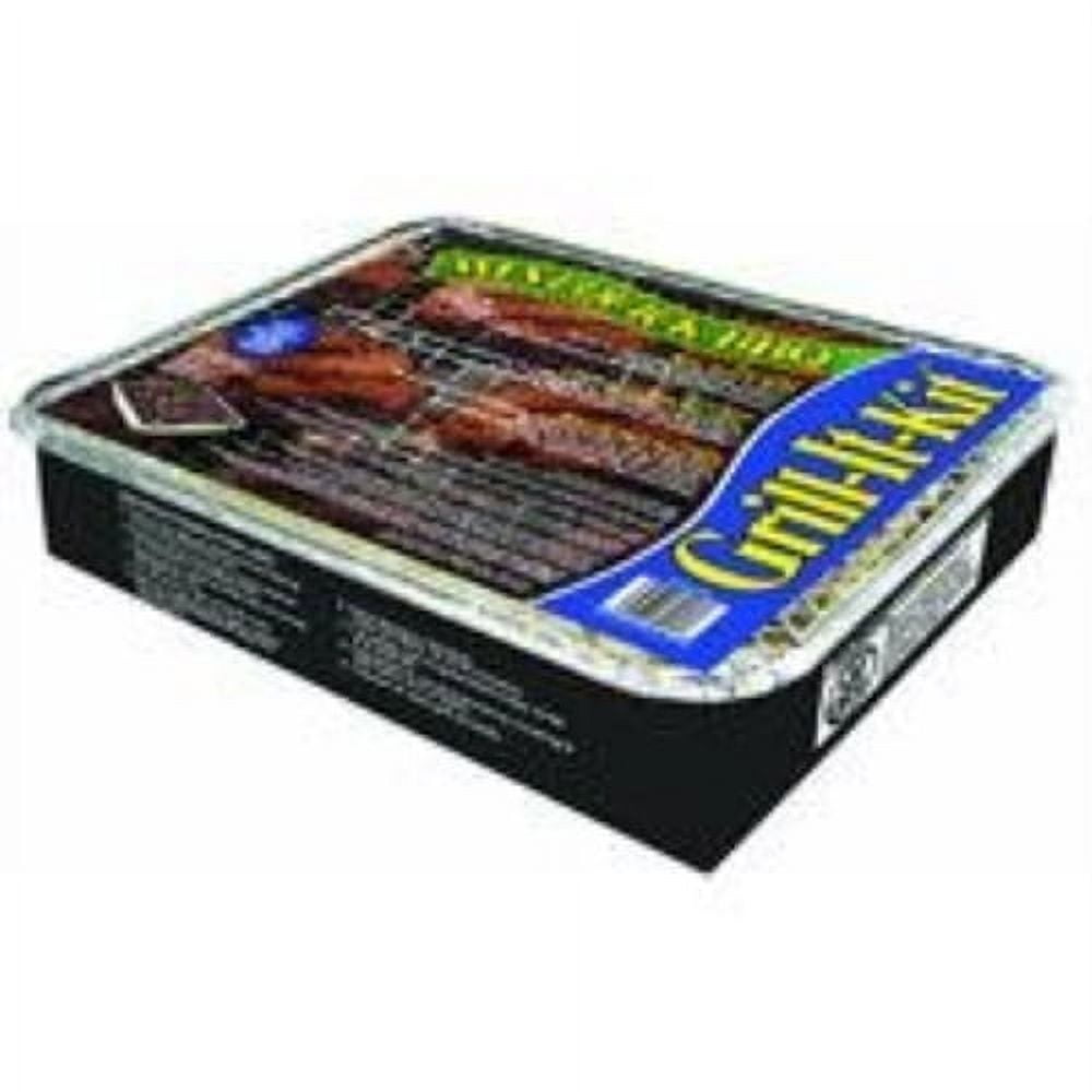 Marsh Allen 12 in. Grill-It-Kit Charcoal Disposable Grill Silver