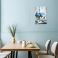 thumbnail image 3 of AVOI Hydrangea Wall Art Bule Bathroom Decor Hydrangea Flower Picture Modern Floral Canvas Paintings Rustic Farmhouse Poster for Living Room (White) Unframe: 16x20in, 3 of 5